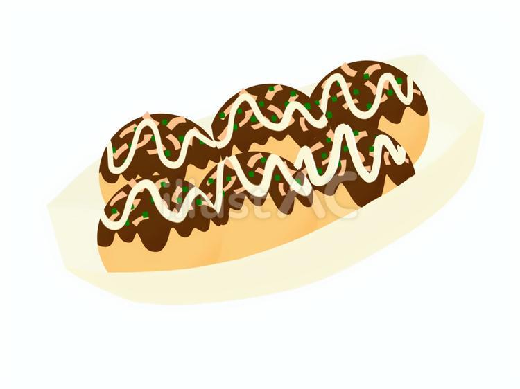 たこ焼き たこ焼き,屋台,祭りのイラスト素材