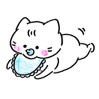 うつぶせねこ赤ちゃん 赤ちゃん,育児,乳児,幼児,かわいい,ハイハイ,タミータイム,ずり這い,あんよ,おててのイラスト素材