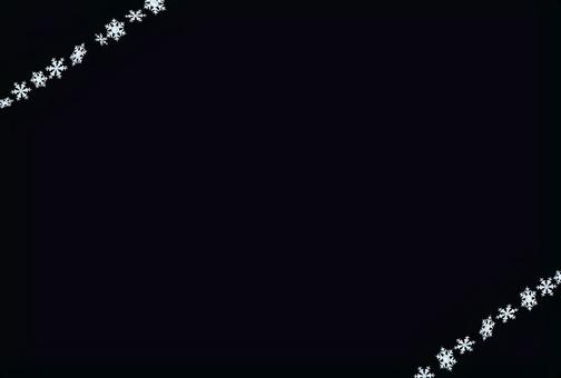 雪の結晶背景（ブラック）