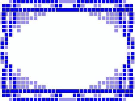 tile frame タイル,フレーム,デジタル,青,四角,ブロック,枠,飾り,水色,コピースペースのイラスト素材