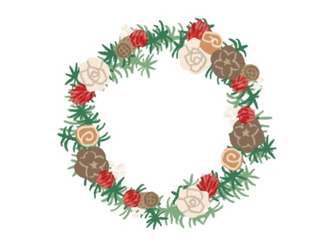 クリスマス　ボタニカル　リース