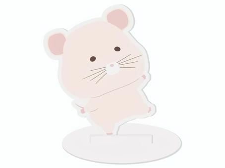 アクリルスタンド_鼠 アクリルスタンド,ねずみ,動物,かわいい,グッズのイラスト素材