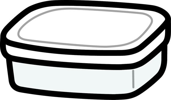 白のタッパーです。 プラスチック,容器,シンプル,保存,密閉,ボックス,フードコンテナ,キッチン,小物,収納のイラスト素材