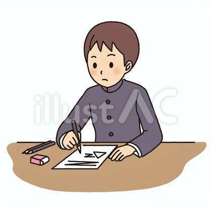 勉強中の男の子