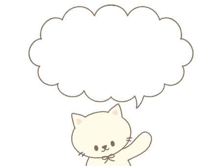 Cat's white speech bubble message, , JPG and PNG