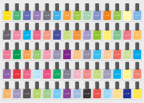 並べられたネイルの背景２_フルver ネイル,マニキュア,カラフル,シンプル,背景,美容のイラスト素材