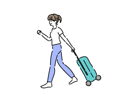 Female carry summer, JPG, PNG and AI Female carry summer, female, carry case, baggage, JPG, PNG and AI