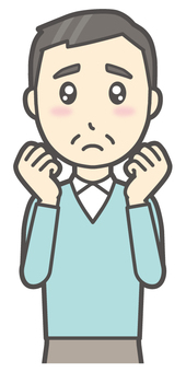 ニット中年男性-474-バスト