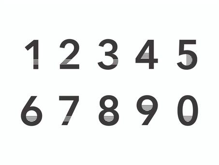 Illustration, digital, number, line, 