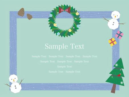 Illustration, christmas card, frame, copy space, 