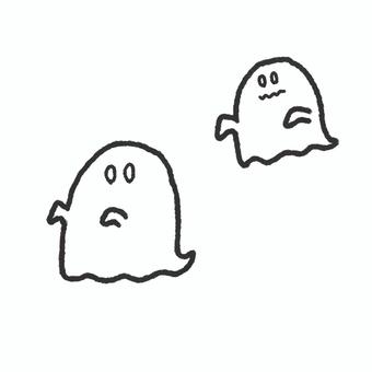 ハロウィンおばけ ハロウィン,お化け,おばけ,オバケ,10月,秋,かわいい,アイコン,手描き,フリーハンドのイラスト素材