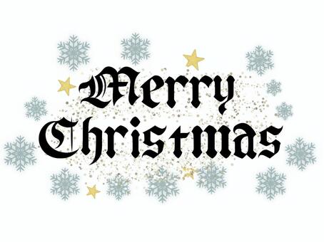メリークリスマスのおしゃれ文字〜結晶〜 メリークリスマス,merrychristmas,クリスマス,文字,透過,黒,結晶,雪,氷,冬のイラスト素材