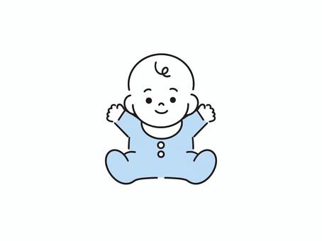 手を広げる赤ちゃん 赤ちゃん,子ども,ベビー,ベビー服,ばんざいのイラスト素材