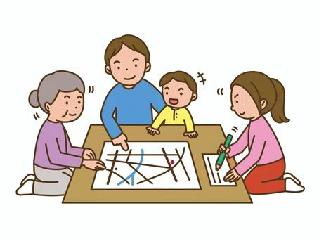 避難＿家族会議 防災,避難,ハザードマップ,家族,計画,人物,災害,自然災害,話し合い,メモのイラスト素材