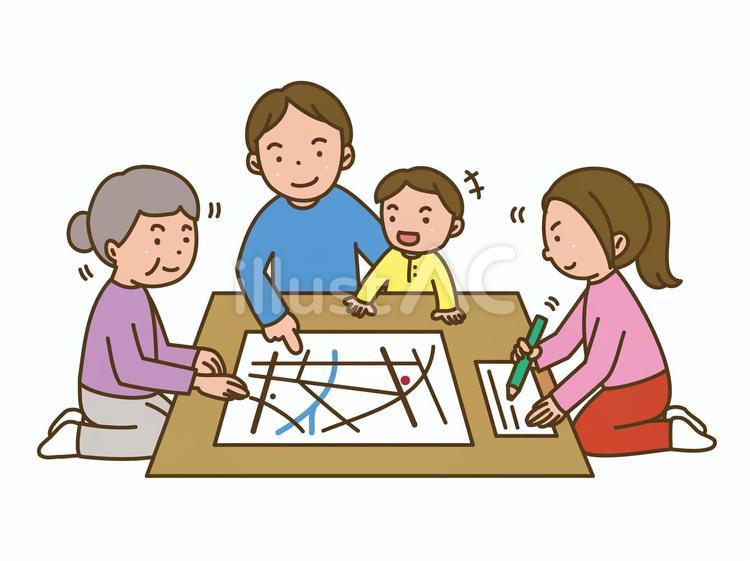 避難＿家族会議 防災,避難,ハザードマップのイラスト素材