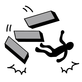 Illustration, collapse, fall down, disaster, 