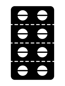 錠剤シート 錠剤,錠剤シート,薬,アイコン,医薬品,治療,医療,処方,風邪薬,タブレットのイラスト素材