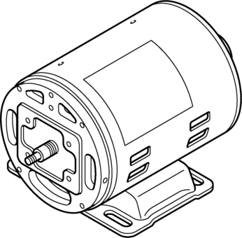 Illustration, motor, line drawing, technical illustration, 