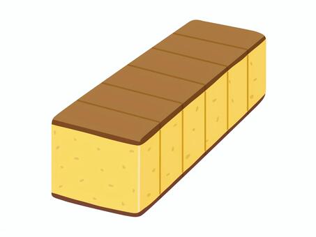 カットされたカステラ　白背景 カステラ,お菓子,スイーツ,おやつ,甘い,美味しい,焼き菓子,食べ物,白背景,スポンジのイラスト素材