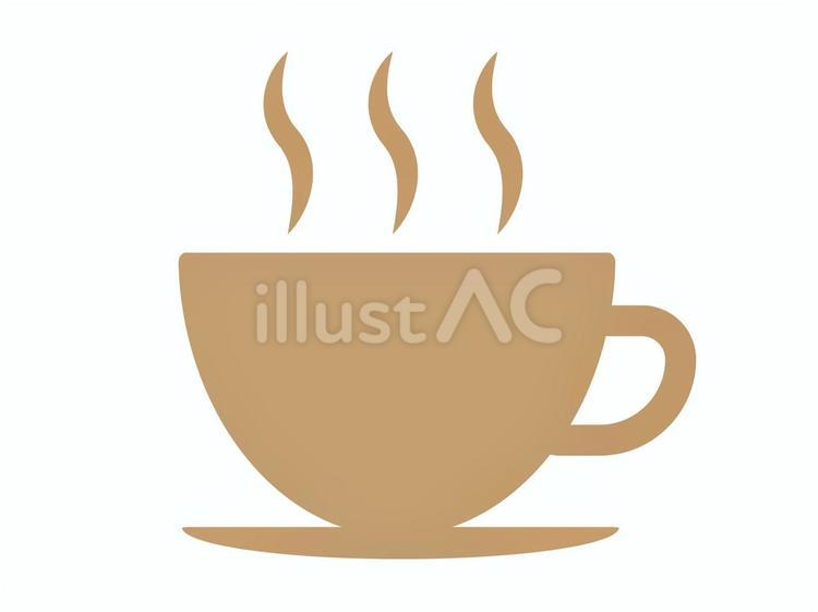 カフェのアイコン（コーヒーカップマーク） コーヒーカップ,アイコン,カフェのイラスト素材