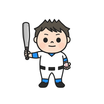 野球のバットとボールを持った男の子4 野球,バット,ボール,ユニフォーム,試合,練習,スポーツ,チーム,打者,バッティングのイラスト素材