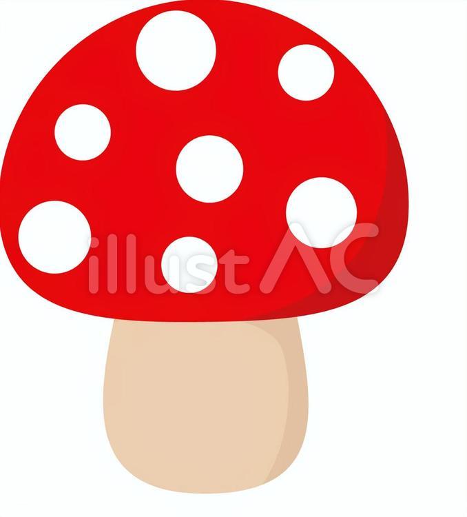 赤いきのこ きのこ,秋,茸のイラスト素材