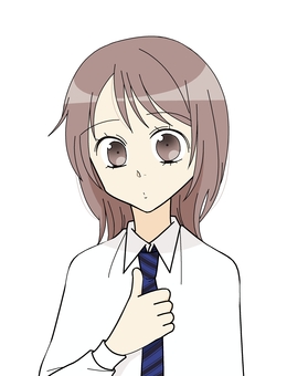 ネクタイを結ぶ学生 人物,ネクタイ,結ぶ,準備,ブレザー,支度,学生,制服,萌え系,可愛いのイラスト素材