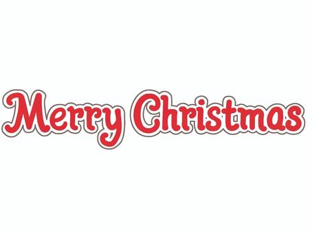 MerryChristmasの文字 クリスマス,文字,merrychristmas,メリークリスマス,冬,イラスト,透過,アルファベット,赤,白縁のイラスト素材