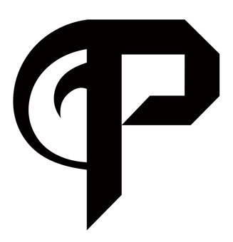 アルファベット「P」 p,アルファベット,文字,アイコン,かっこいいのイラスト素材