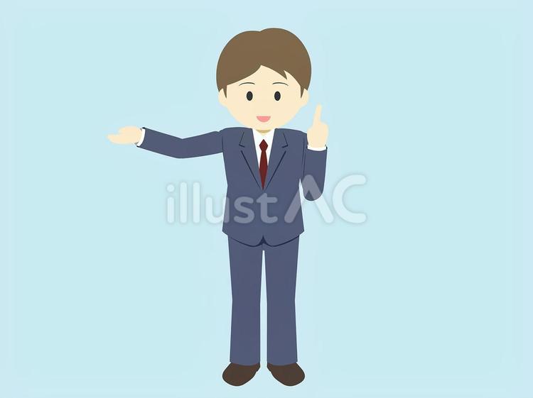 スーツ姿の人（男性風） ビジネスパーソン,会社員,ビジネスマンのイラスト素材
