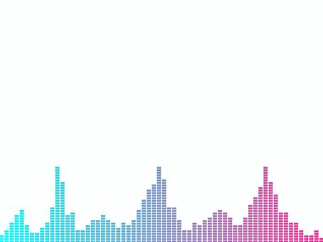 音声波形・音波 音,波,振幅,周波数,音響,音量,パーツ,音楽,フレーム,曲のイラスト素材