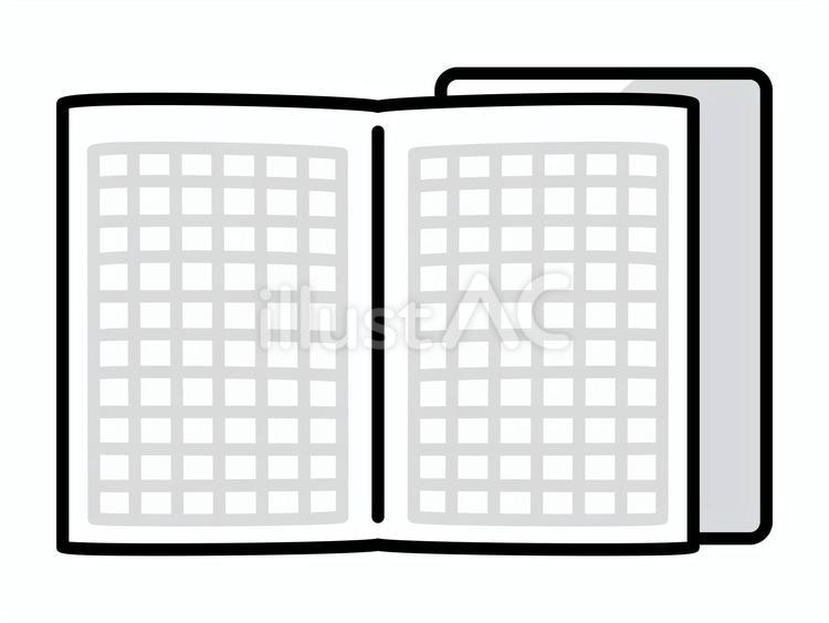 ノート　下敷き ノート,下敷き,マス目のイラスト素材