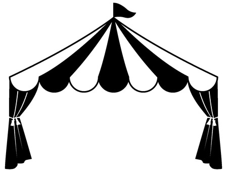 マルシェテントのシルエット素材 マルシェ,テント,シルエット,素材,単色,透過,1色,かわいい,おしゃれ,カーテンのイラスト素材