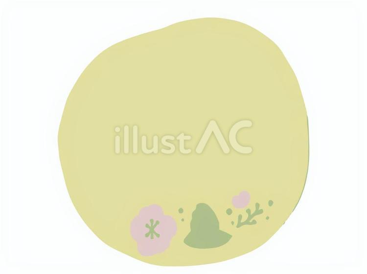 桜_ウグイス＿北欧風_素材_黄色 桜,北欧,北欧風のイラスト素材