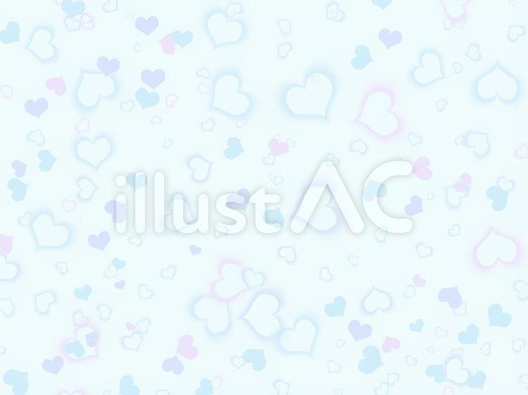 ハート乱舞背景５　[水色] ハート,青,ホワイトデーのイラスト素材