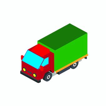 乗り物 062 トラック,配送,車,物流,運送,輸送,自動車,イラスト,アイソメトリック,シンプルのイラスト素材