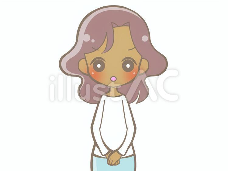 手を組む女性-怒る201231 女性,怒る,発言のイラスト素材