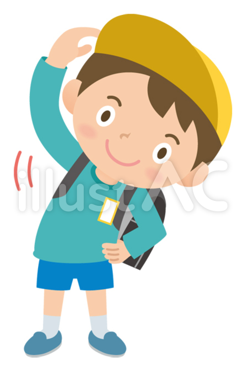 体操する小学生の男の子 体操,小学生,男の子のイラスト素材