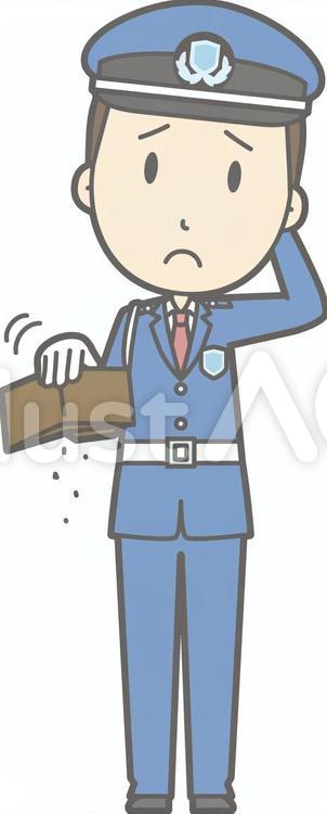 警備員-お金無い-全身 警備員男性,シンプル,かわいいのイラスト素材