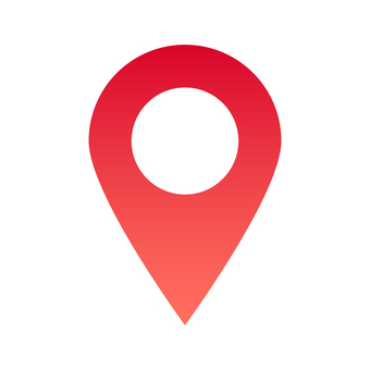 グラデーションのマップピンアイコン赤 マップピン,地図,位置情報,ピン,マーカー,マップ,地図記号,場所,場所情報,ロケーションのイラスト素材