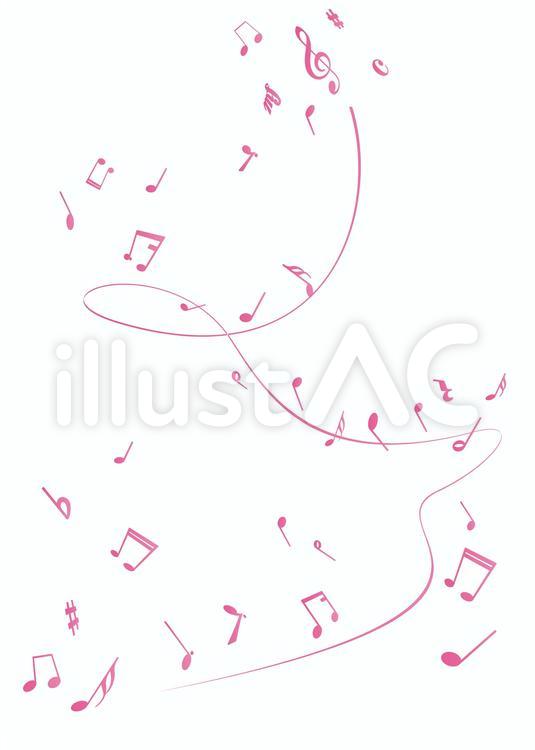 メロディイメージ 音符,メロディ,メロディーのイラスト素材