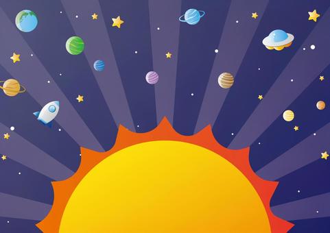 sun background material, space, planet, sun, JPG and AI