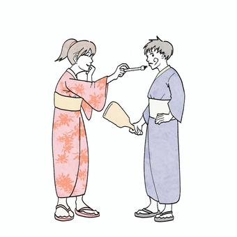 羽子板で負けて顔に落書きされる男の子 羽子板で負けて顔に落書きされる男の子 羽子板,落書き,男の子,女の子,正月のイラスト素材