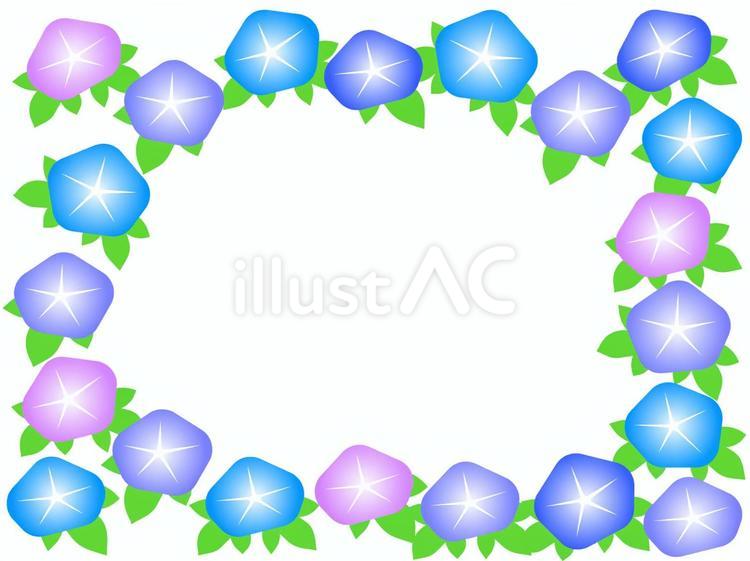 朝顔の花フレーム アサガオ,花,植物のイラスト素材