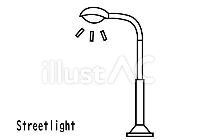 街灯 街灯,街路灯,電灯のイラスト素材