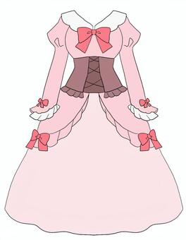 Illustration, dress, ribbon, pink, 