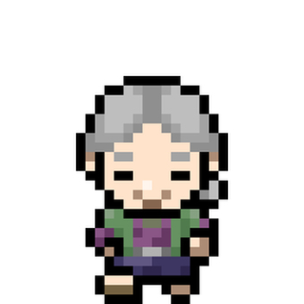 お婆さん（ドット絵） お婆さん,ばあさん,おばあちゃん,老人,ドット,絵,ゲーム,ピクセルアート,レトロ,rpgのイラスト素材
