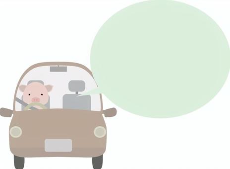 Drive_Pig_Balloon, JPG 和 PNG Drive_Pig_Balloon, 手術, 動物, 可愛的, JPG 和 PNG