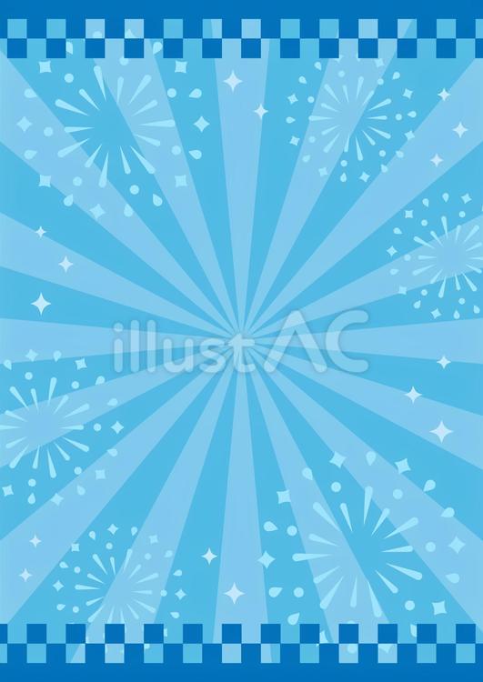 夏祭りの背景、和柄と花火 花火,背景,花火大会のイラスト素材