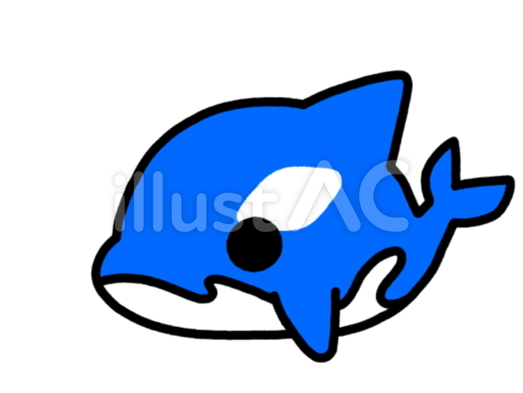シャチ 青イラスト No 無料イラストなら イラストac